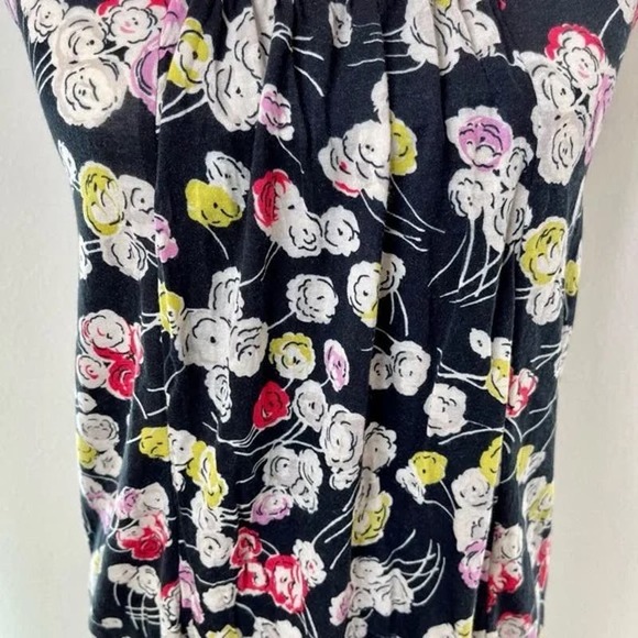 Anthropologie Ric Rac Sleeveless Ruffled Back Floral Top SZ Small - Picture 3 of 4